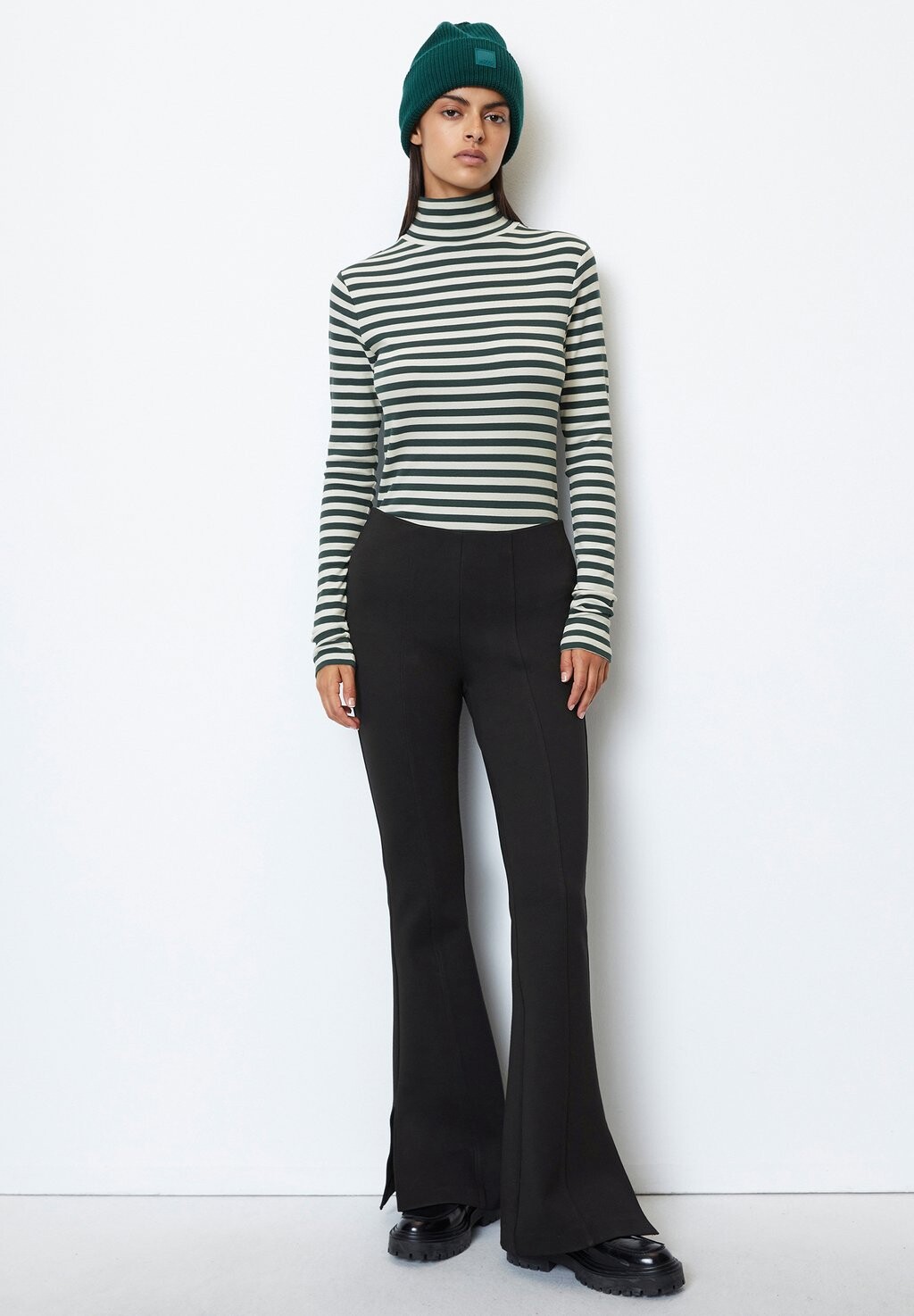 

Топ с длинными рукавами Marc O'Polo DENIM TURTLENECK Y D STRIPED, разноцветный белый румянец