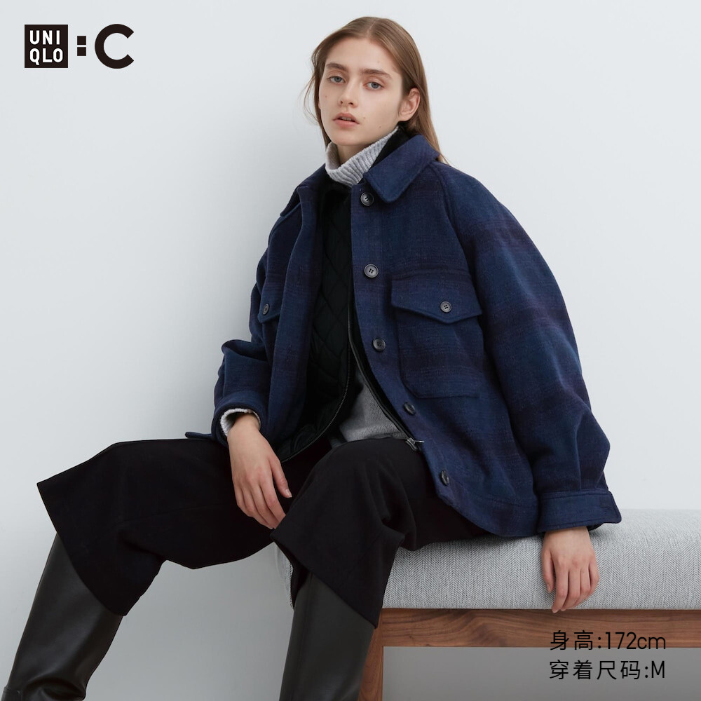 

Куртка Uniqlo свободная, темно-синий