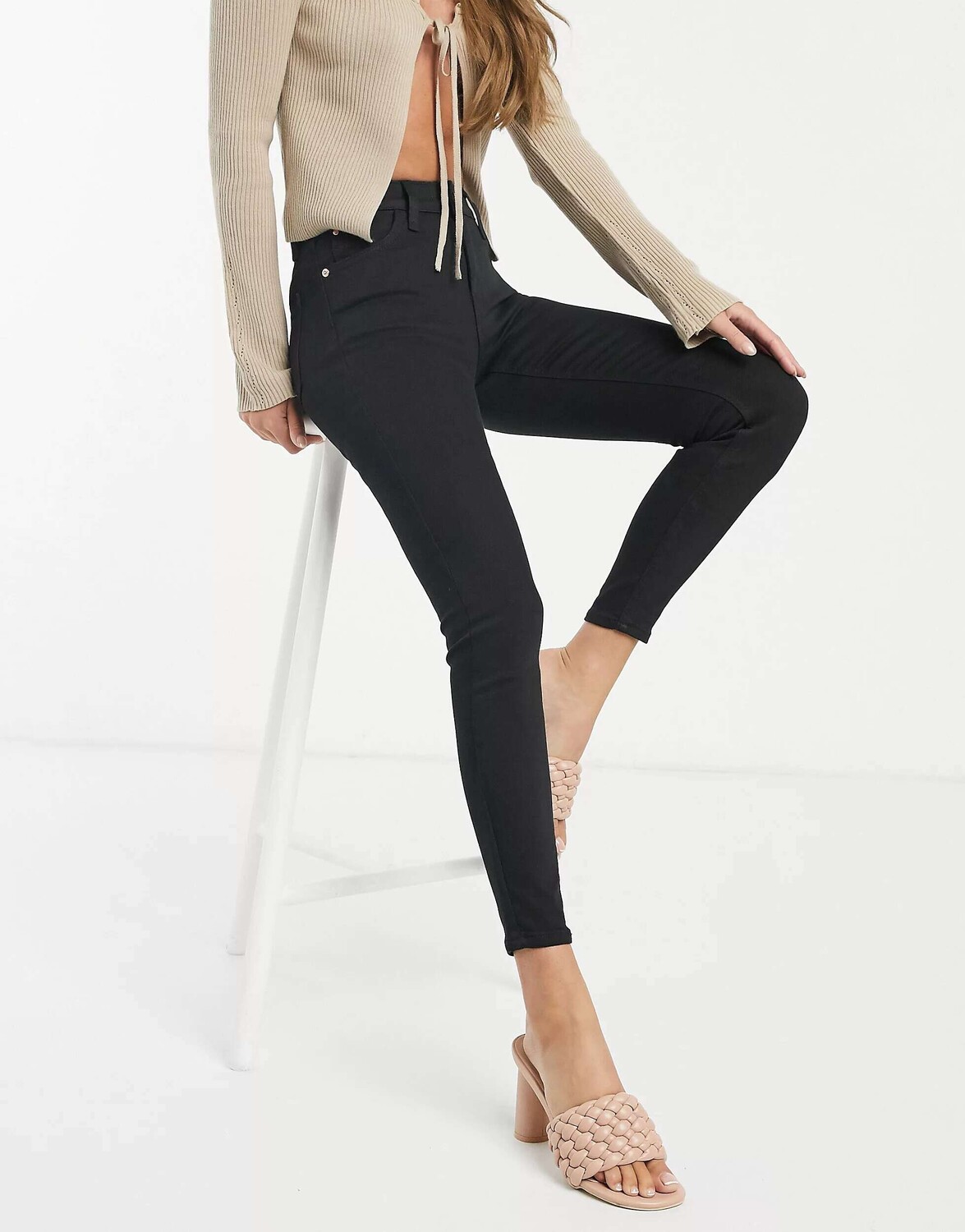 

Черные джинсы скинни River Island Amelie