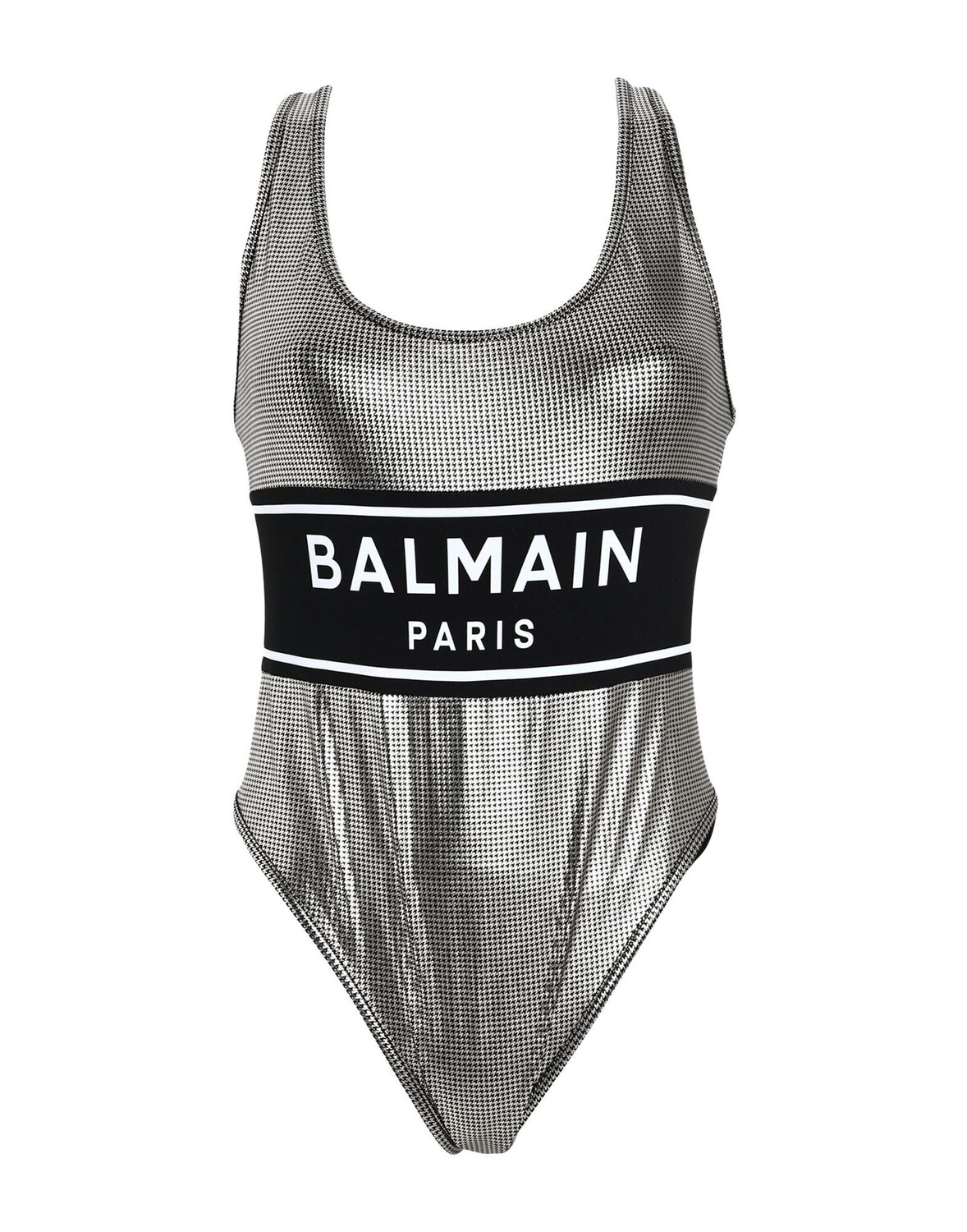 

Цельный купальник Balmain, серебро
