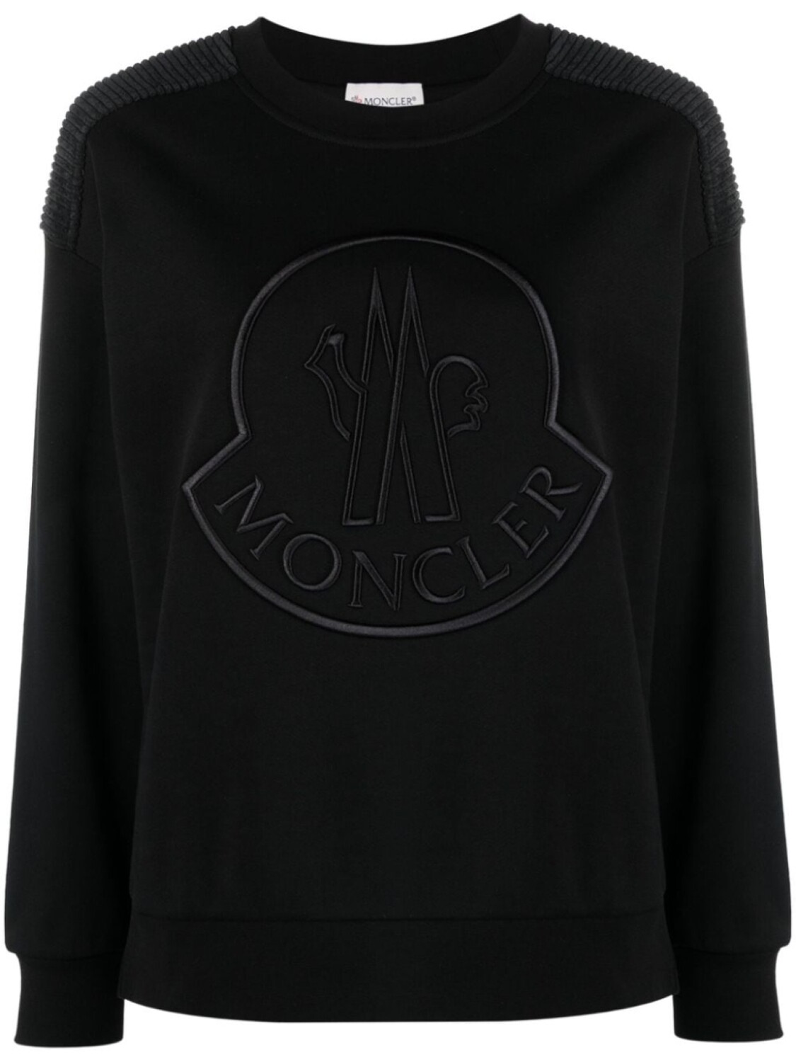 

Moncler толстовка с вышитым логотипом, черный