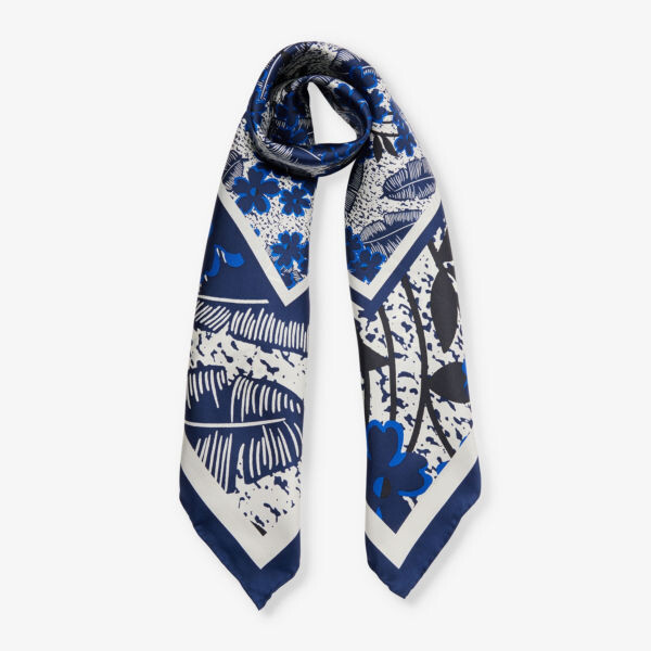 

Шелковый шарф panaro с цветочным принтом Weekend Max Mara, цвет ultramarine