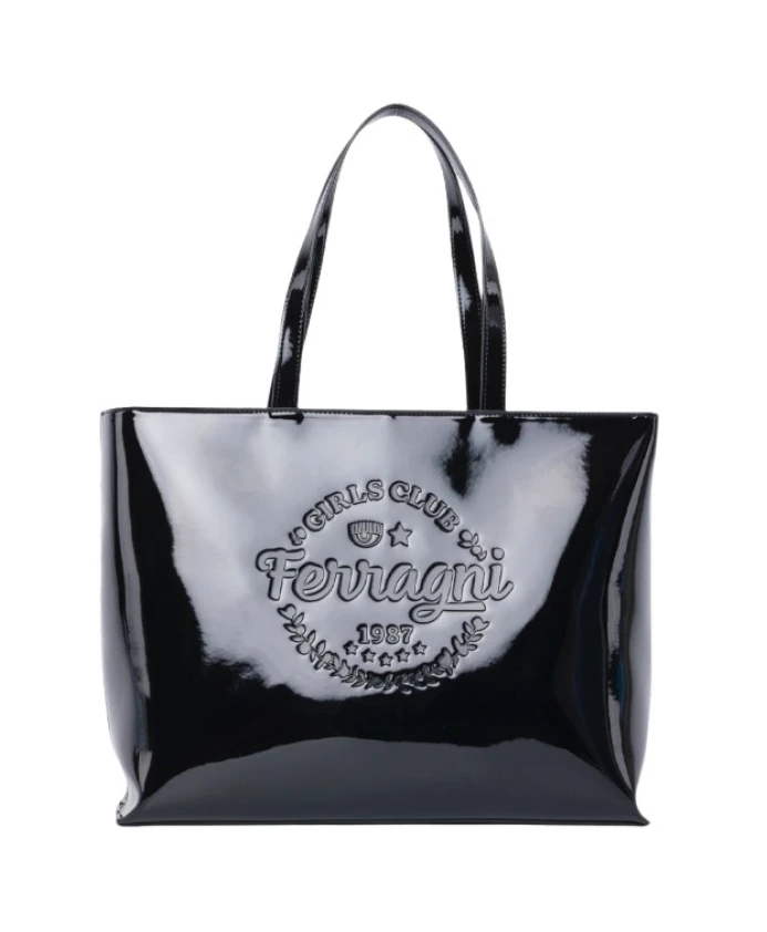

Виниловая большая сумка для девочки Chiara Ferragni Collection, черный