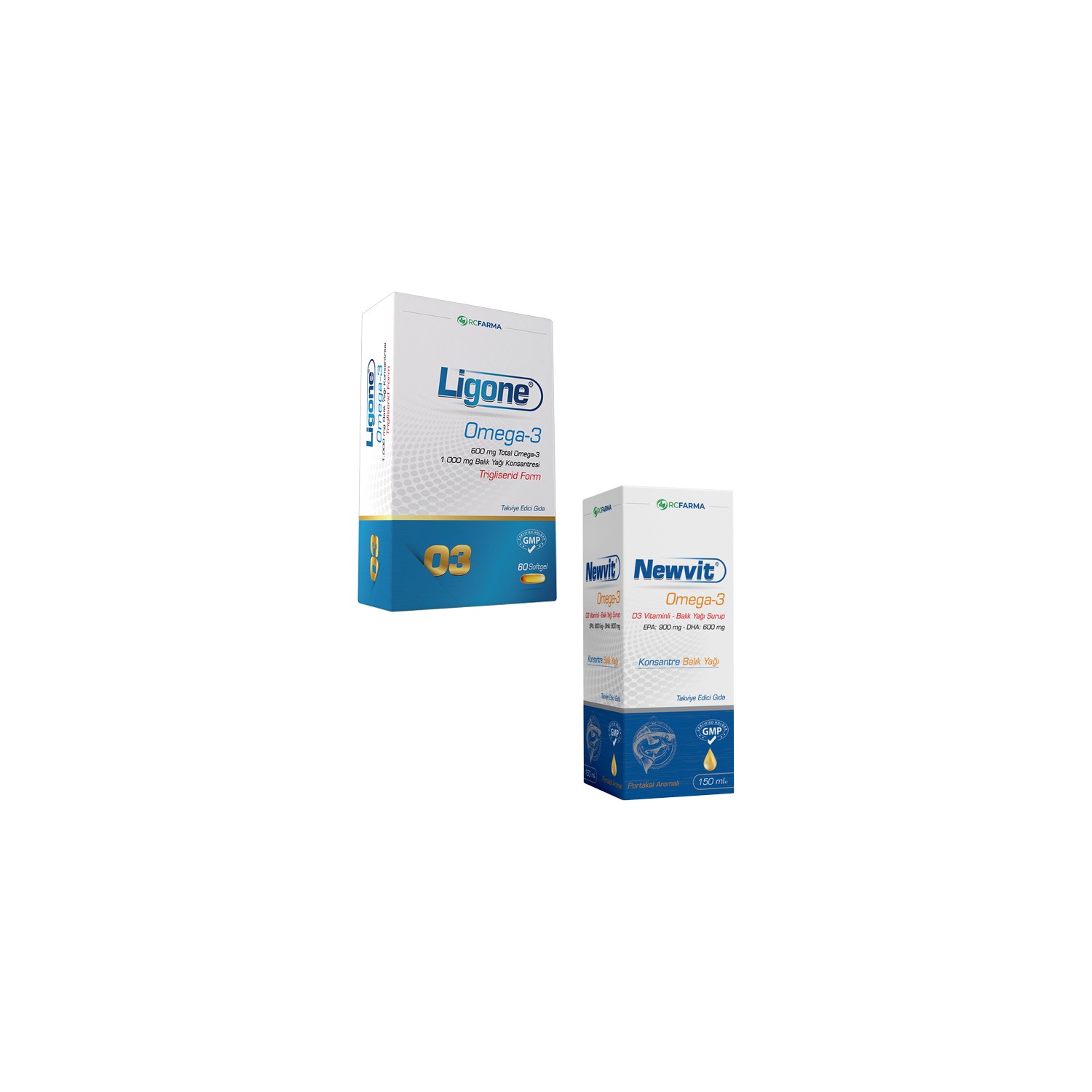 Витаминный сироп Newdrog Ligone Omega-3 Softgel + Newvit Omega-3, D3, 150 мл