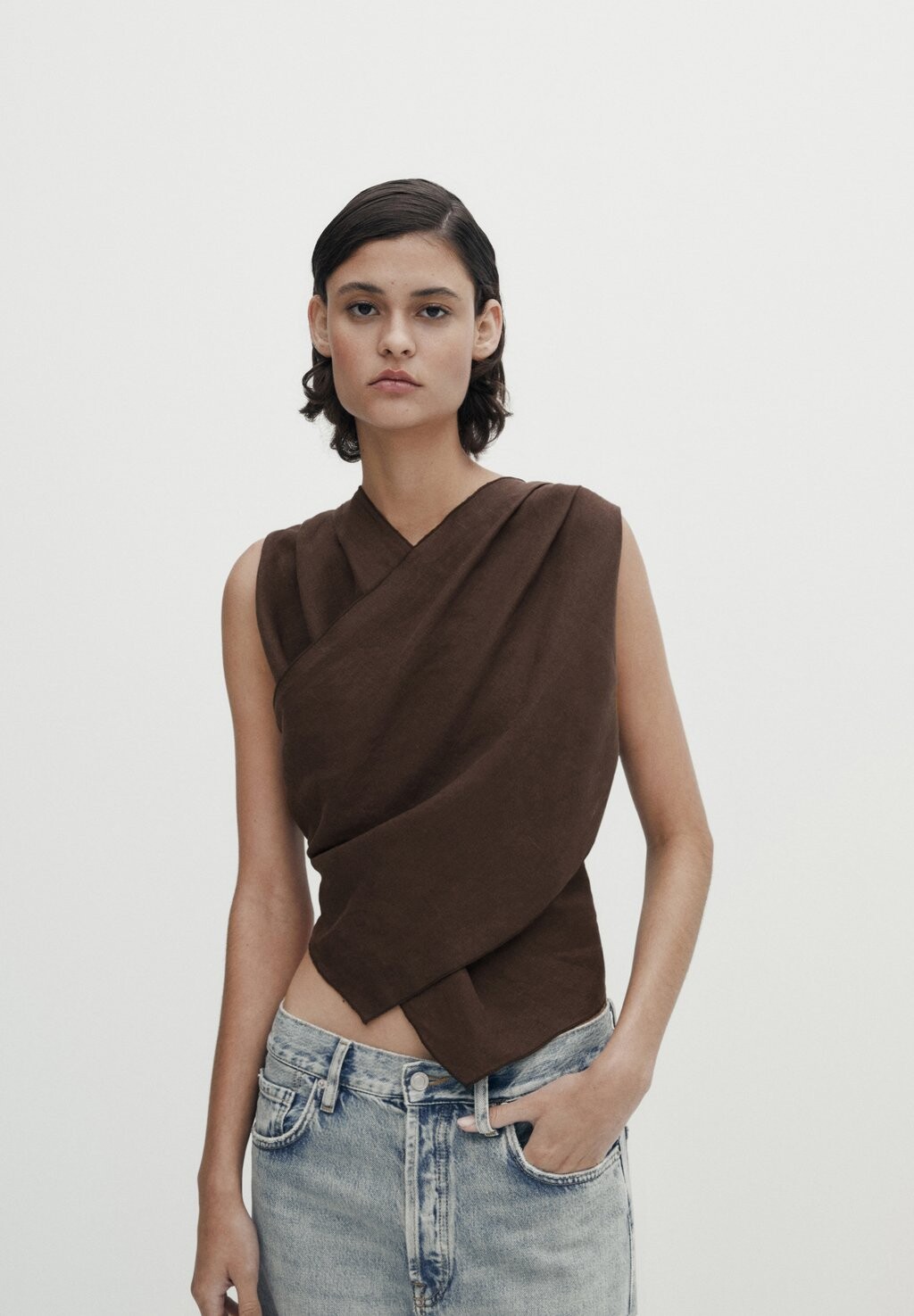

Блуза Massimo Dutti, коричневый
