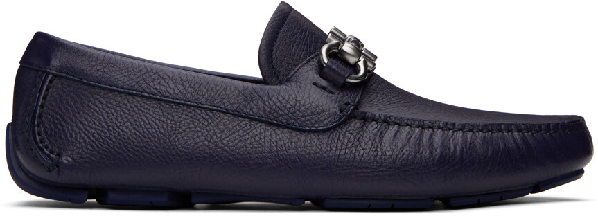 

Темно-синие лоферы Gancini Ferragamo, Синий, Темно-синие лоферы Gancini Ferragamo