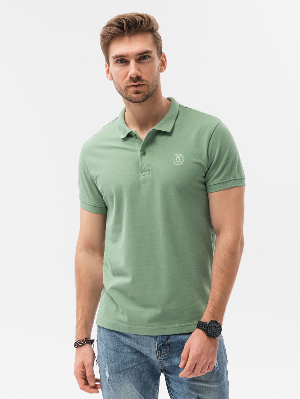 Рубашка-поло Plain Ombre, зеленый