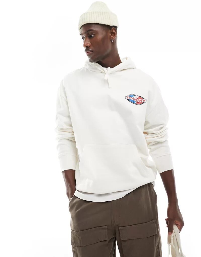 

Белая толстовка свободного кроя Tommy Jeans boardsports