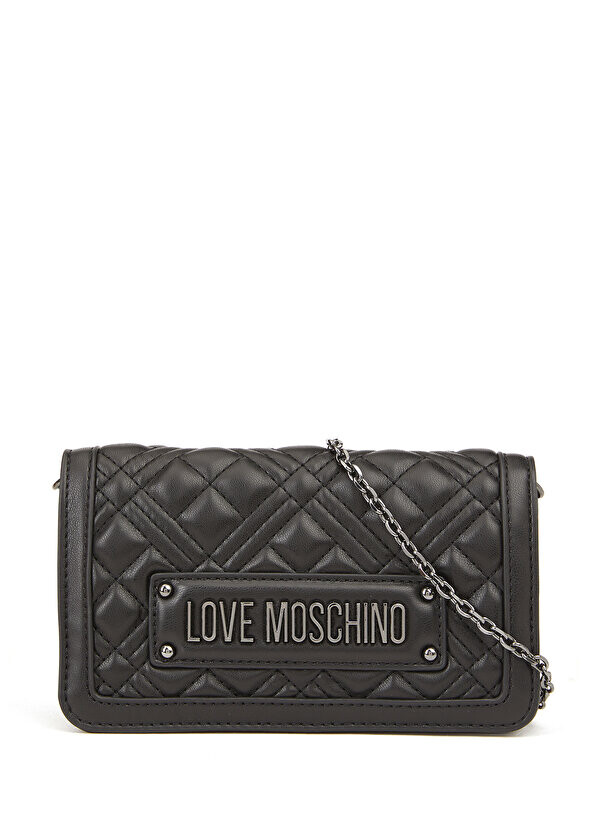 

Женский кошелек с черным логотипом Love Moschino