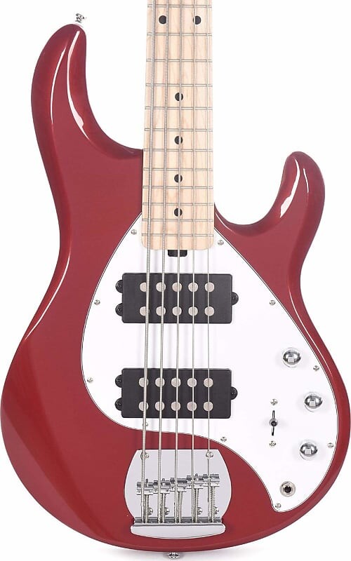

Басс гитара Sterling RAY5HH StingRay5 HH 5-String Bass Guitar, Candy Apple Red