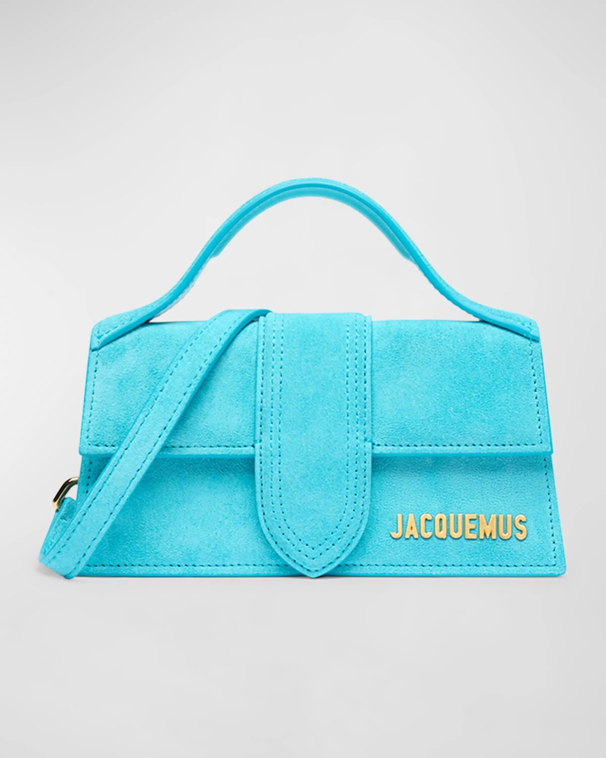 

Замшевая сумка Le Bambino с верхней ручкой Jacquemus, цвет Light Turquoise