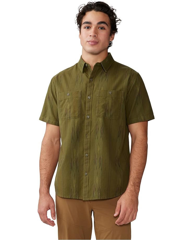 Рубашка Mountain Hardwear Grove Hide Out Short Sleeve, цвет Combat Green Ikat