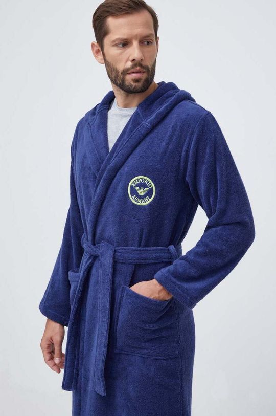 Банный халат Emporio Armani Underwear, темно-синий