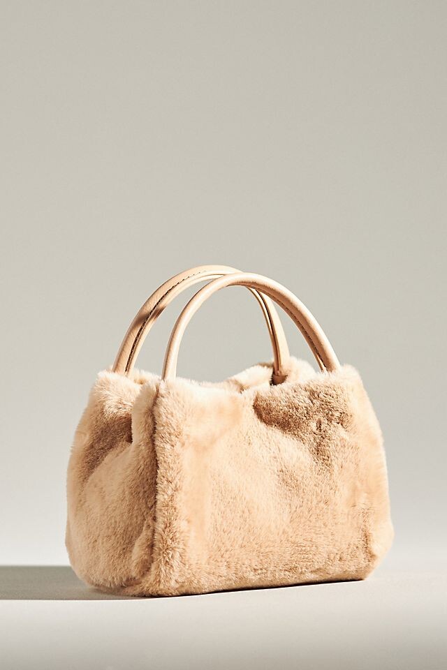 

Сумка-тоут Anthropologie Super Mini Holace из искусственного меха, бежевый