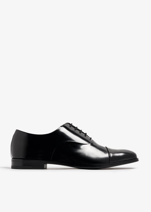 

Оксфорды Prada Brushed Leather Laced, черный