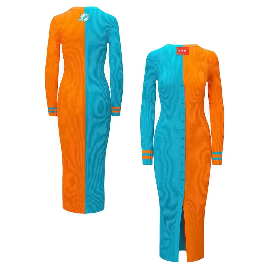 

Платье-свитер STAUD Miami Dolphins, аква
