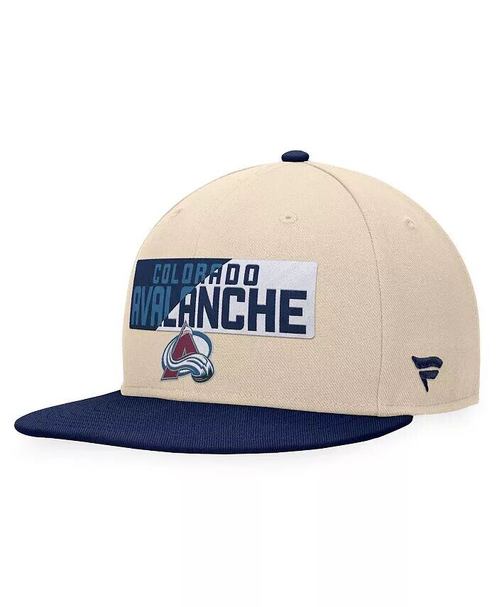 

Мужская кремовая/темно-синяя шляпа Colorado Avalanche Goalaso Snapback Fanatics, белый
