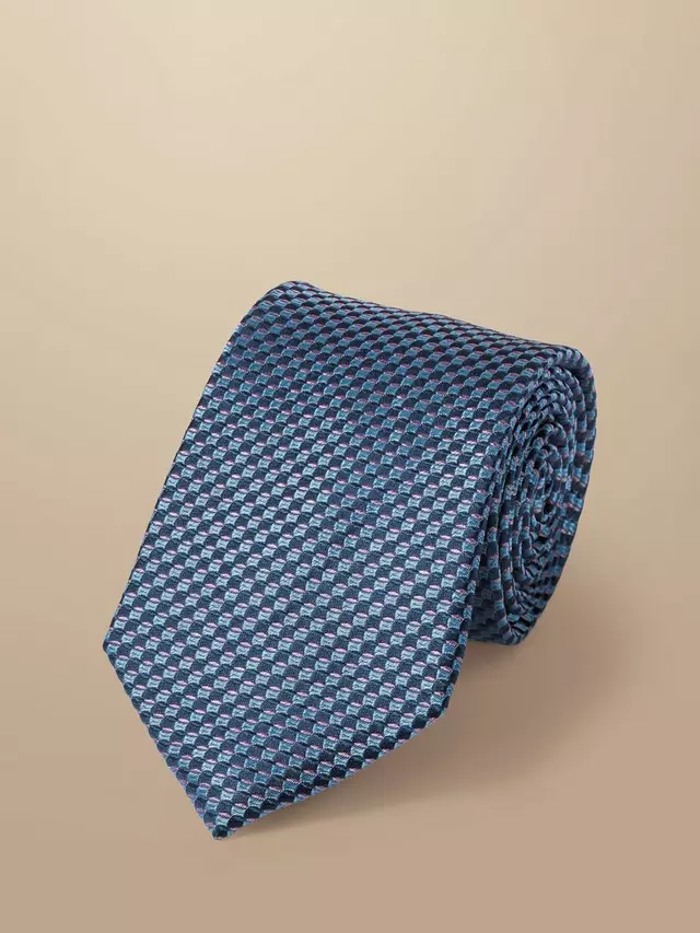 

Галстук Charles Tyrwhitt Stain-Resistant Silk, цвет ocean blue