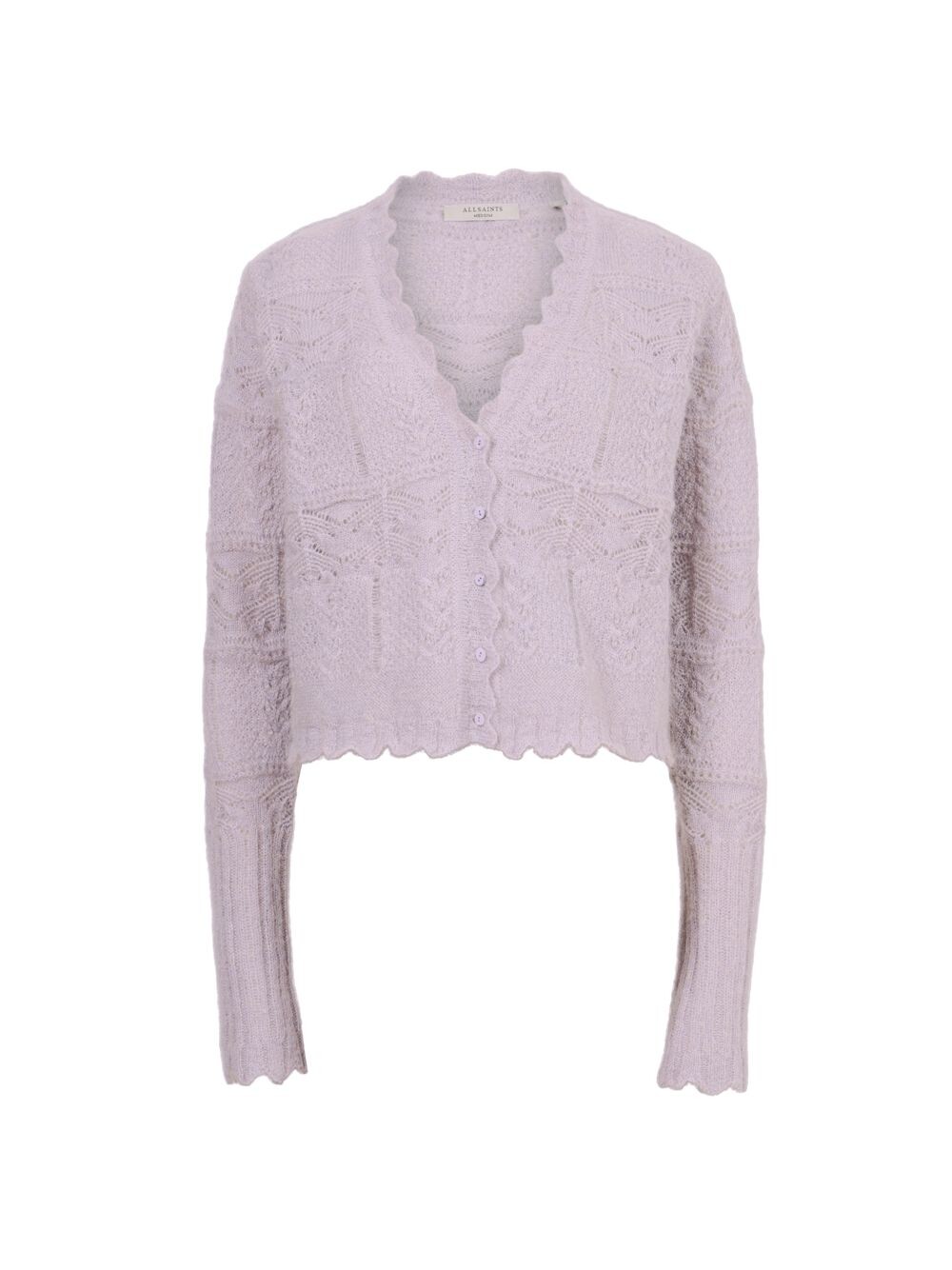 

Кардиган Vanessa Pointelle AllSaints, фиолетовый