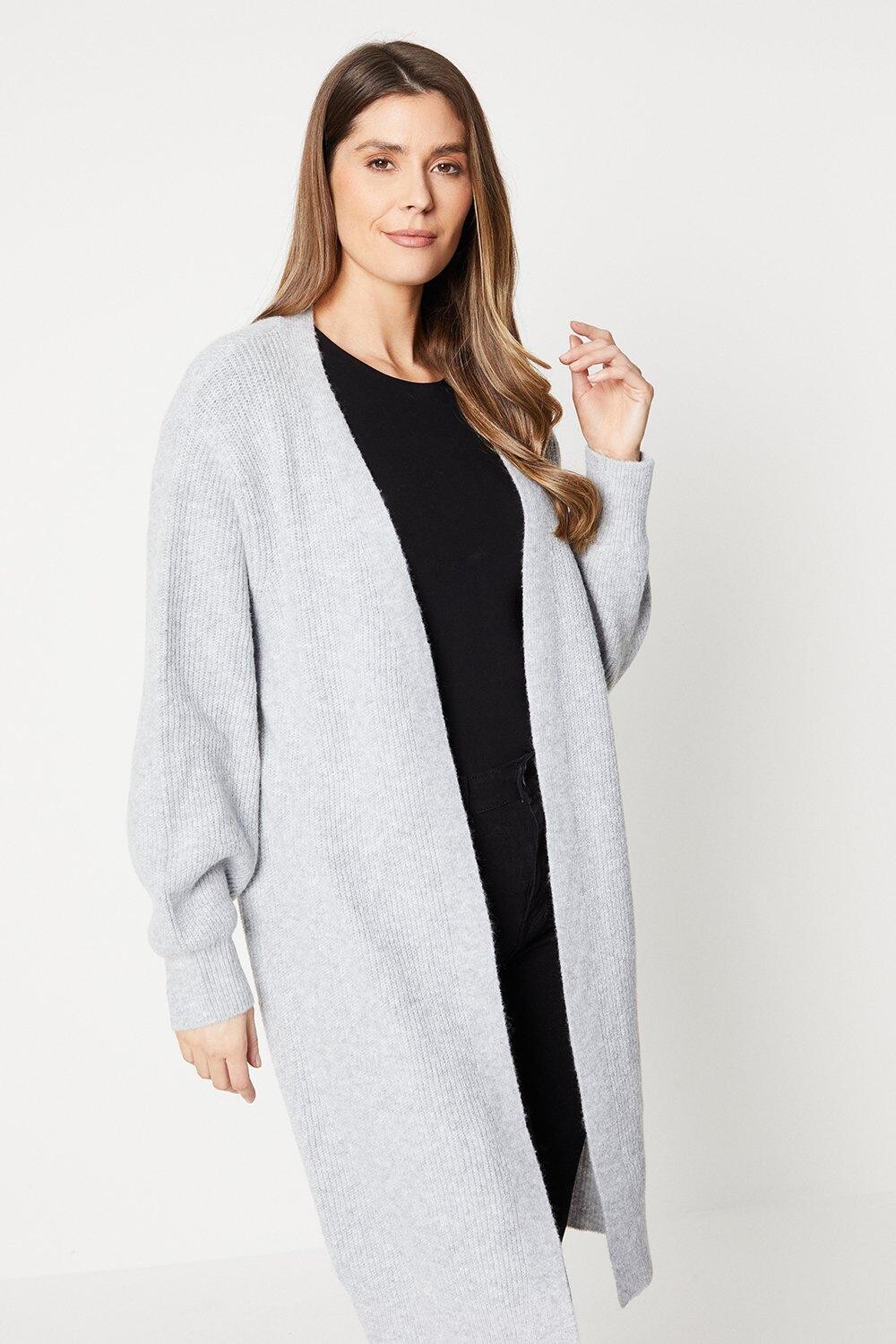 

Удлиненный кардиган Cosy Edge To Edge Wallis, серый