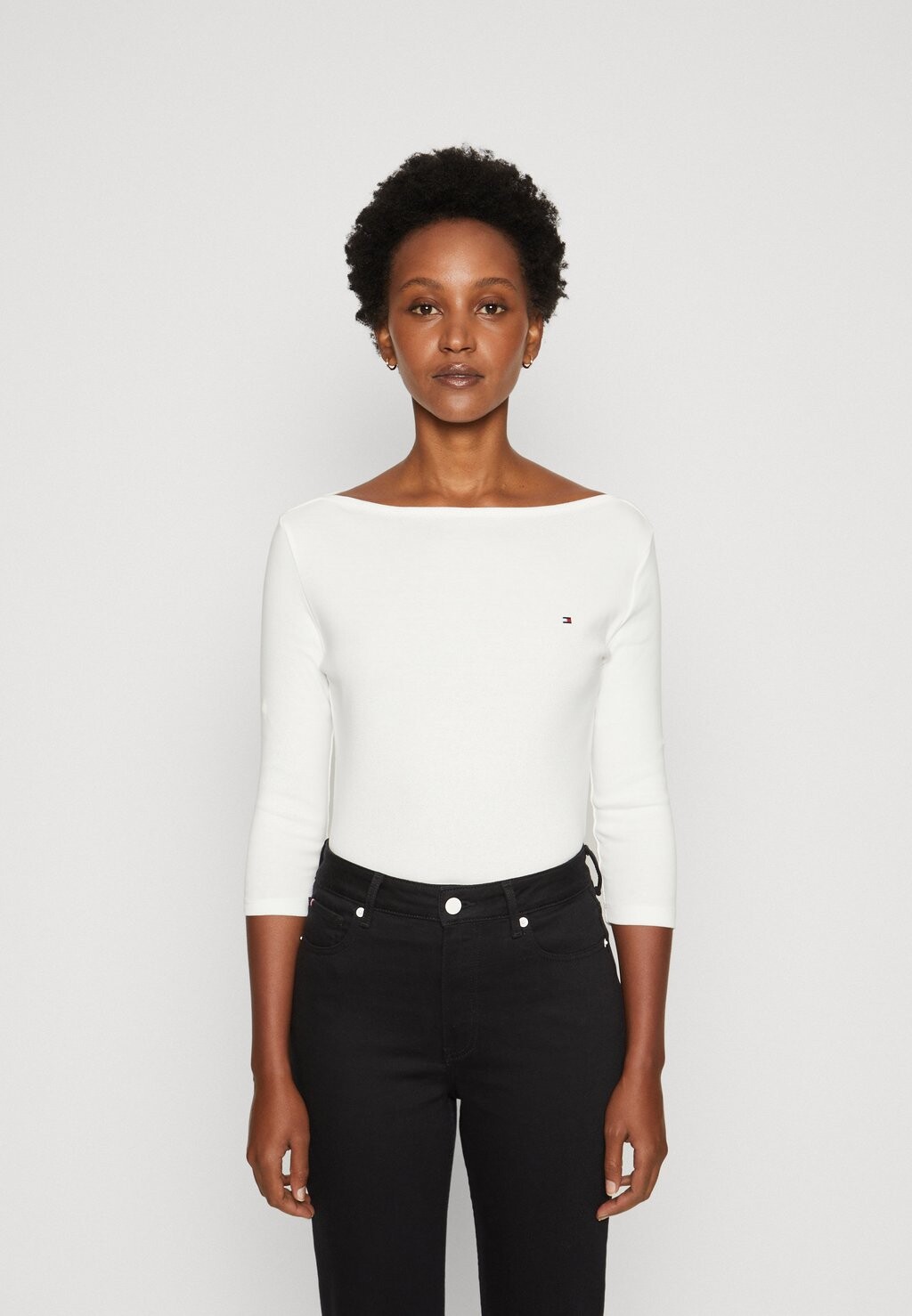 

Футболка с длинным рукавом New Cody Slim Tommy Hilfiger, цвет ecru