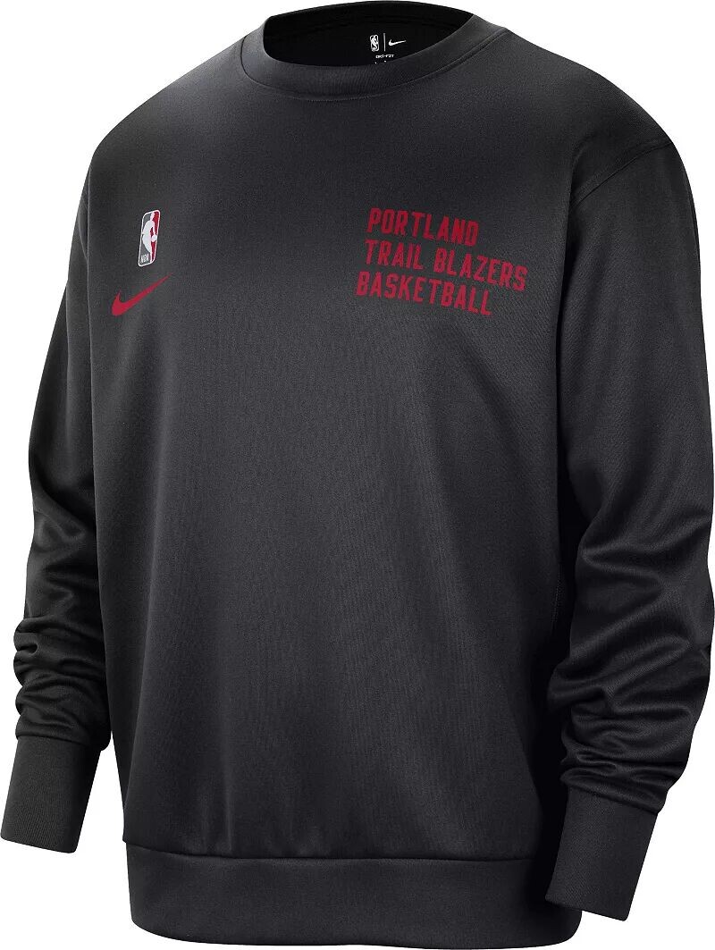 

Мужская черная толстовка с круглым вырезом Nike Portland Trail Blazers Spotlight