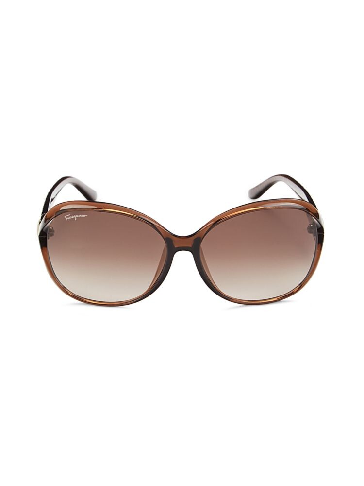 

Солнцезащитные очки-бабочки 61MM Salvatore Ferragamo, цвет Light Brown