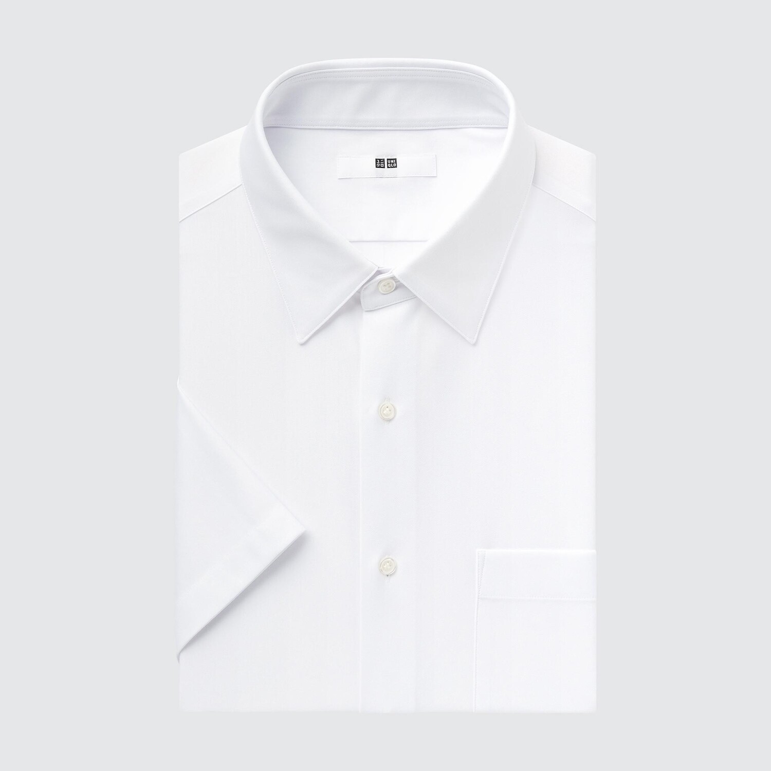 

Рубашка UNIQLO Non-iron из трикотажа с короткими рукавами, белый
