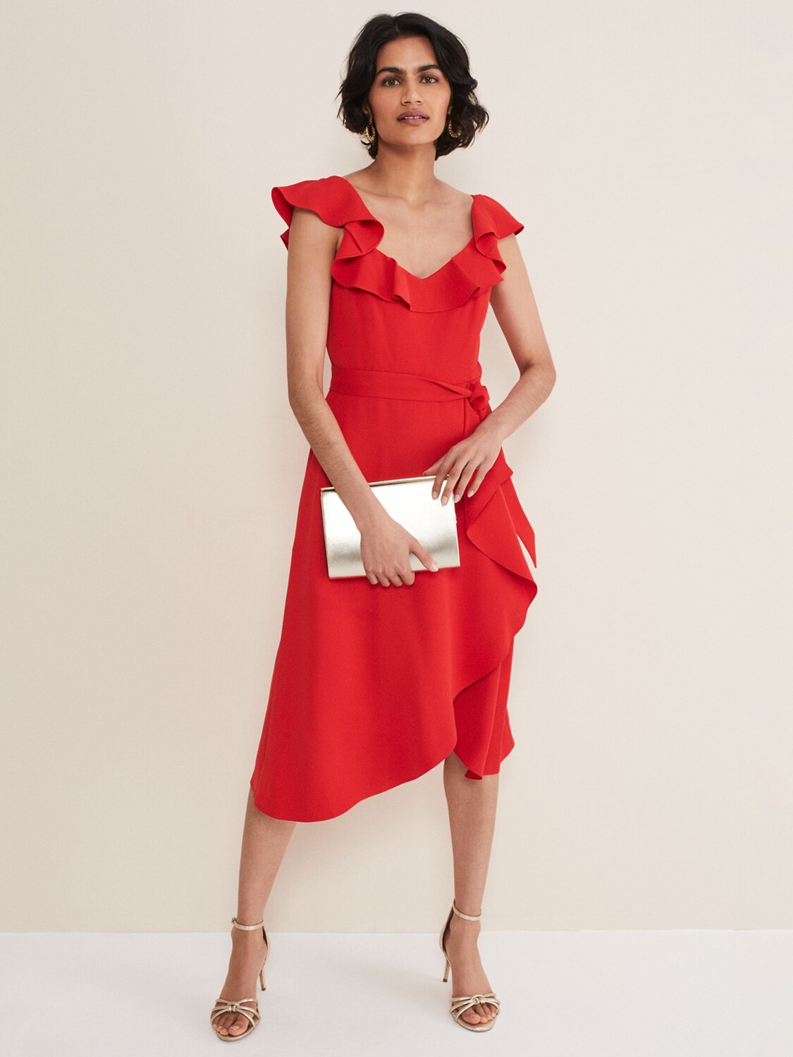 

Платье с запахом Phase Eight Taitana, красное