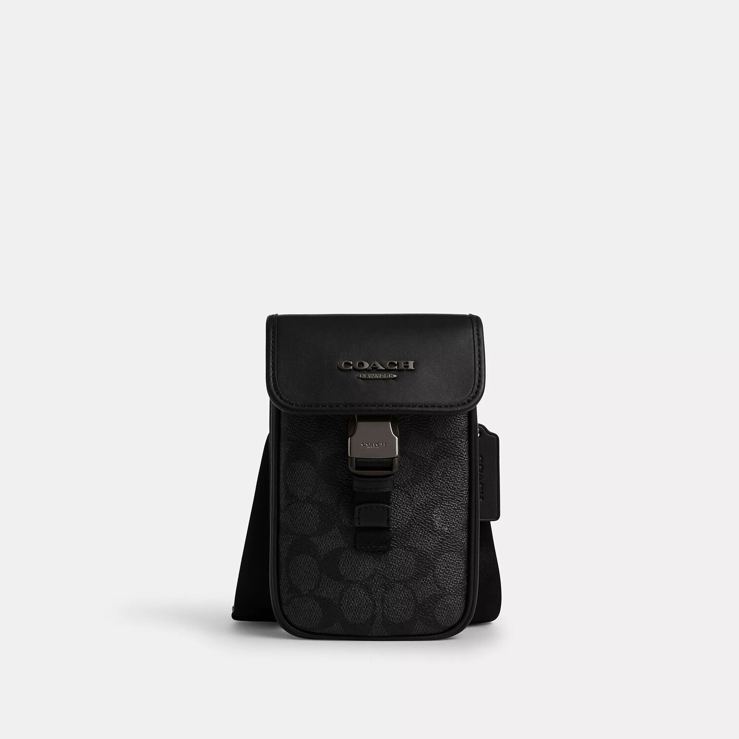 

Сумка через плечо с телефоном Coach Outlet Racer In Signature, цвет Gunmetal/Charcoal/Black