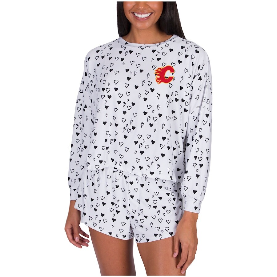

Пижамный комплект Concepts Sport Calgary Flames, белый