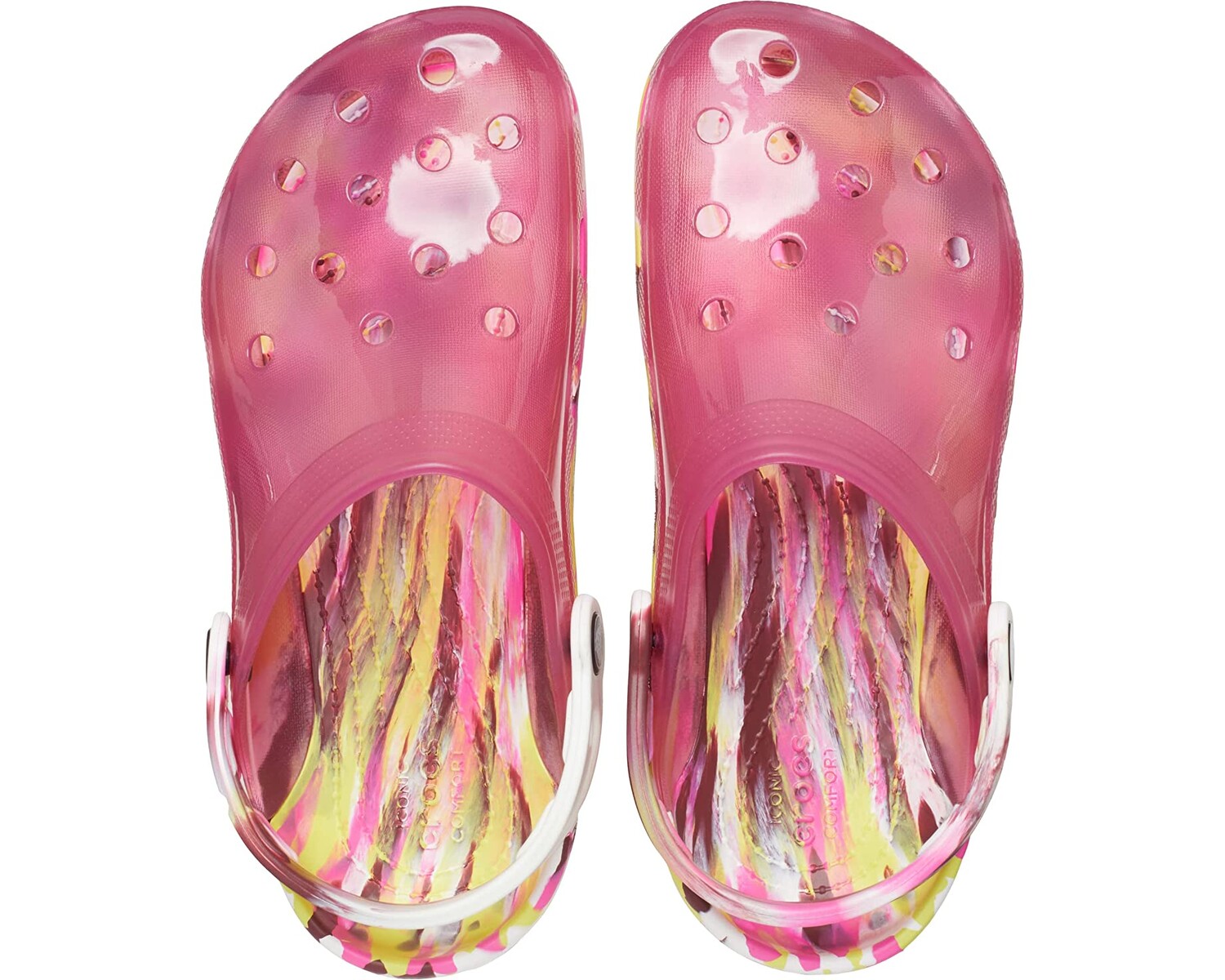 Сабо Classic Translucent Clog Crocs, фуксия веселье