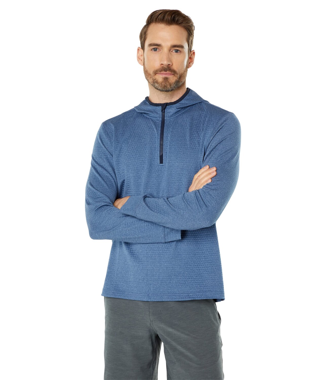 

Худи Southern Tide, Long Sleeve Scuttle Hoodie Perf Heather 1/4 Zip