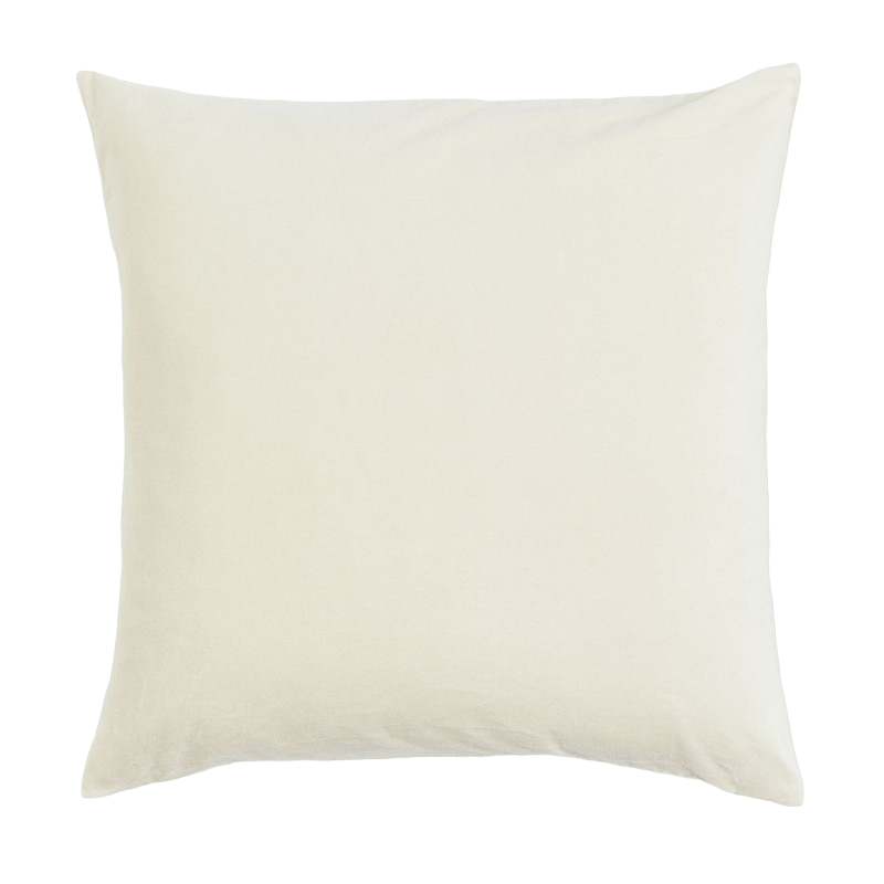Чехол для декоративной подушки H&M Home Cotton Velvet, светло-бежевый