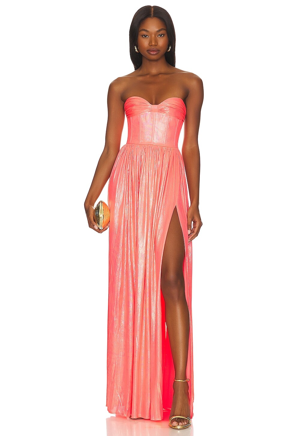 

Платье Bronx and Banco Florence Strapless Gown, розовый