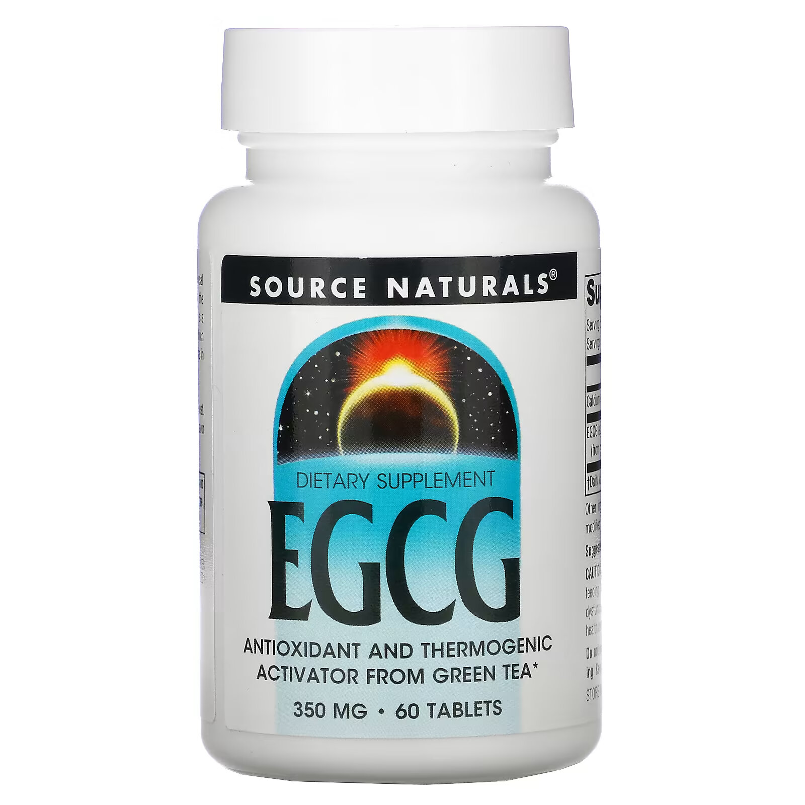 Source Naturals, EGCG, 350 мг, 60 таблеток source naturals активные эллаготанины 300 мг 60 таблеток