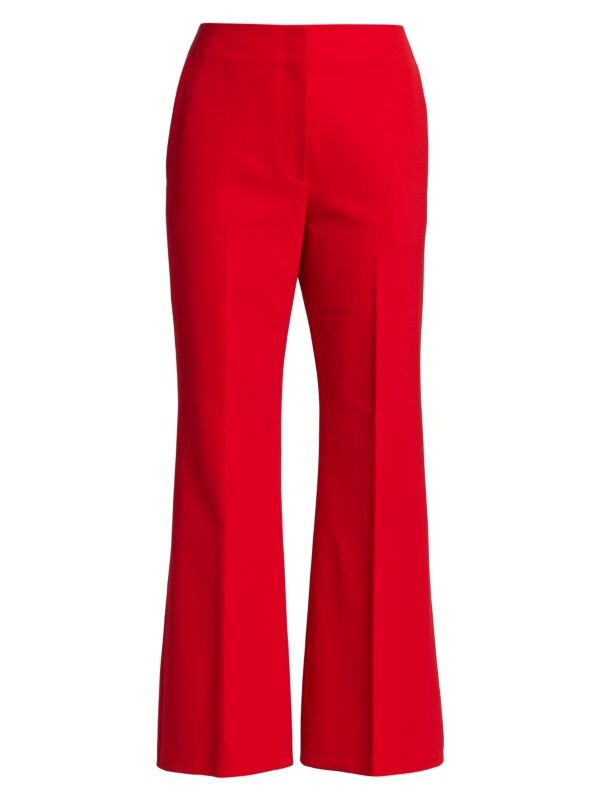 

Укороченные расклешенные брюки из технической шерсти Proenza Schouler Red