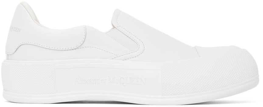 

Белые кроссовки Deck Skate Plimsoll Alexander McQueen