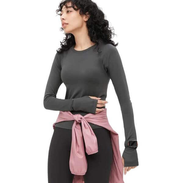 

Лонгслив Uniqlo AIRism Fitted, серый