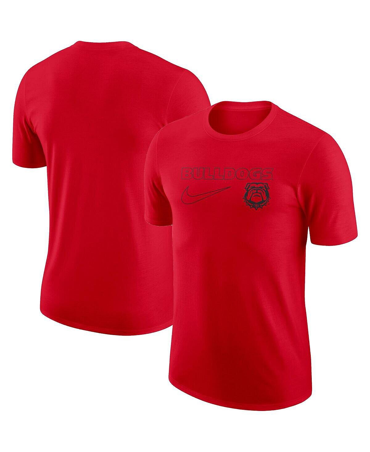 

Мужская футболка red georgia bulldogs swoosh max90 Nike, красный