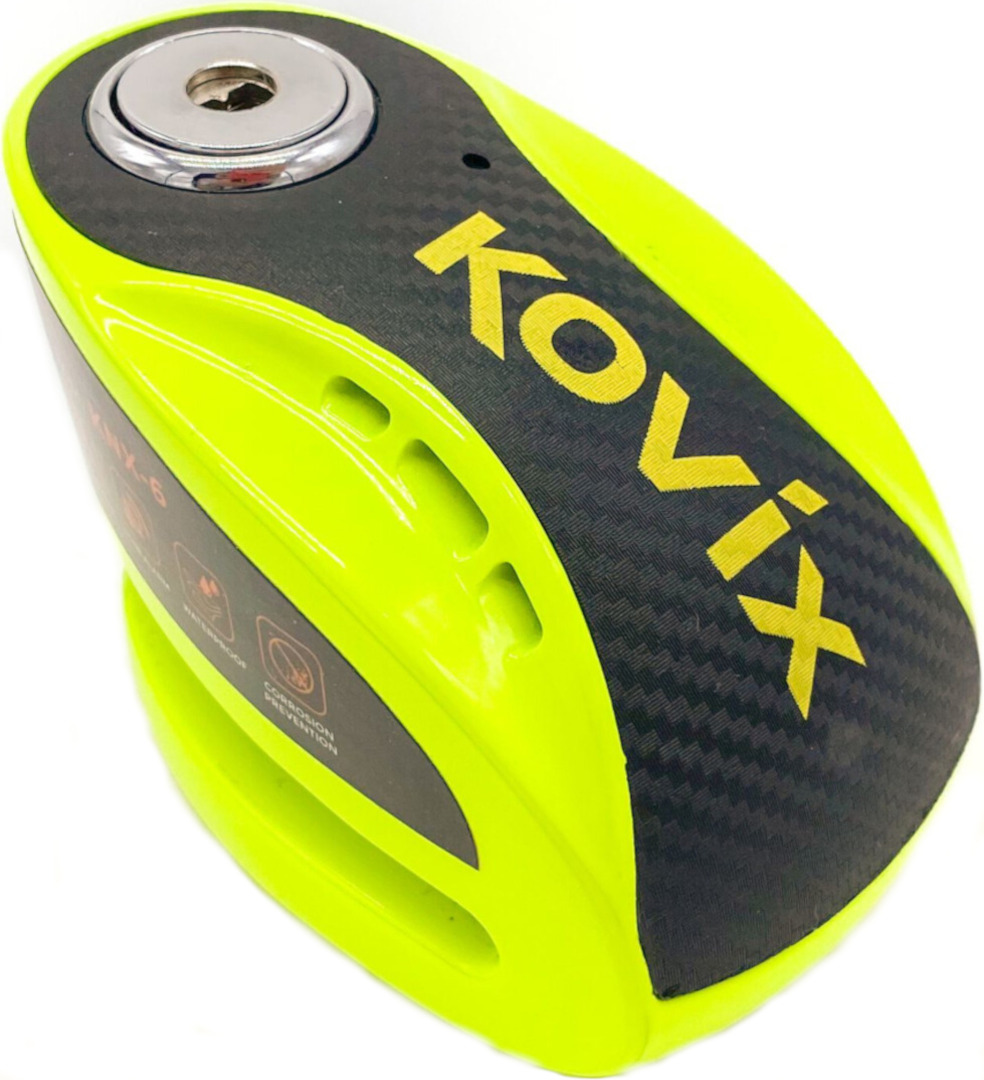 Замок Kovix KNX6 Alarm тормозного диска, салатовый/черный