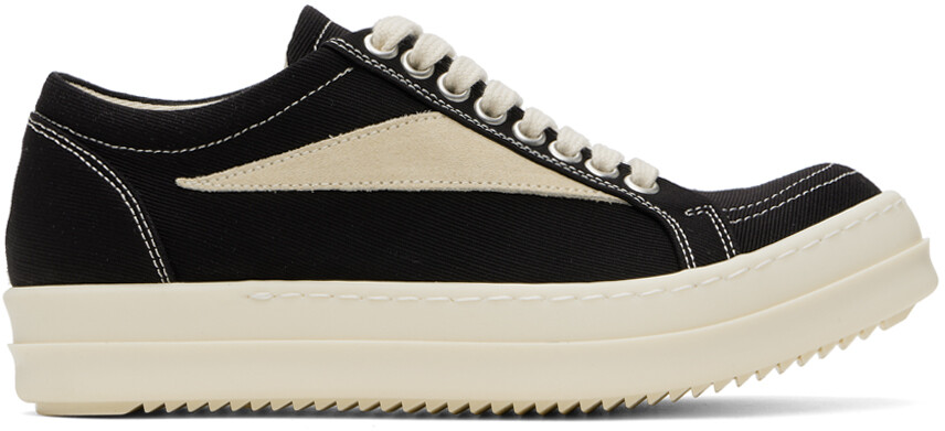 

Черные винтажные кроссовки Rick Owens Drkshdw, цвет Black/Milk/Milk