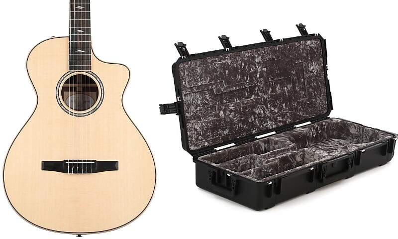 

Гитара Taylor 812ce-N Grand Concert с нейлоновыми струнами — натуральный комплект с водонепроницаемым чехлом для классической/тонкой гитары SKB 3i-4217-30 iSeries — черный Taylor + SKB C801001303800077000=1 3i-4217-30=1