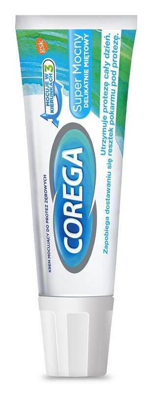 

Corega Super Mocny Delikatnie Miętowy Krem клей для протезов, 40 g