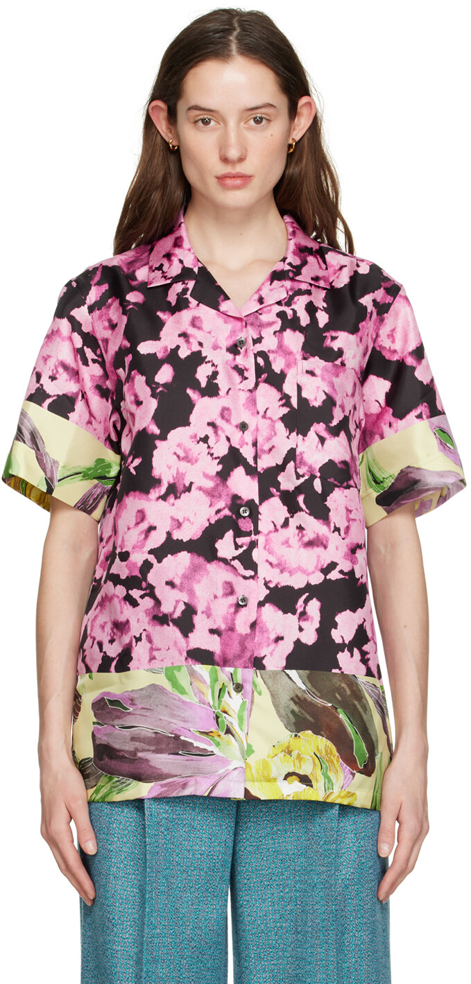 

Фиолетовая походная рубашка Dries Van Noten
