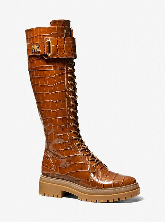 

Армейские сапоги Michael Michael Kors Stark Crocodile, коричневый