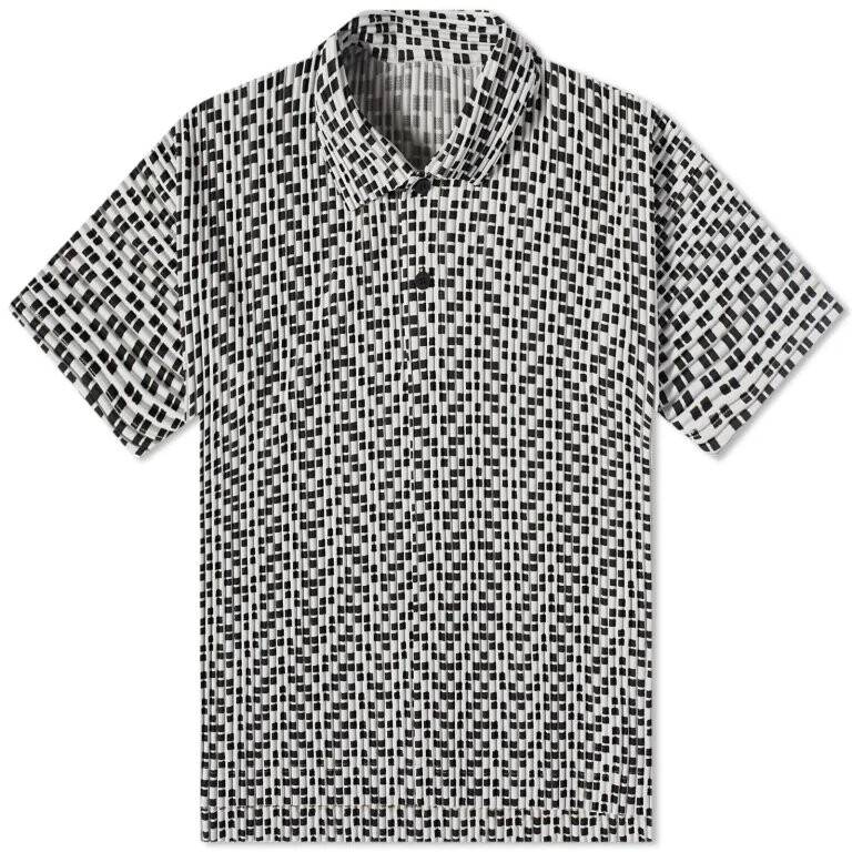 

Рубашка Homme Plissé Issey Miyake Polo, белый, черный