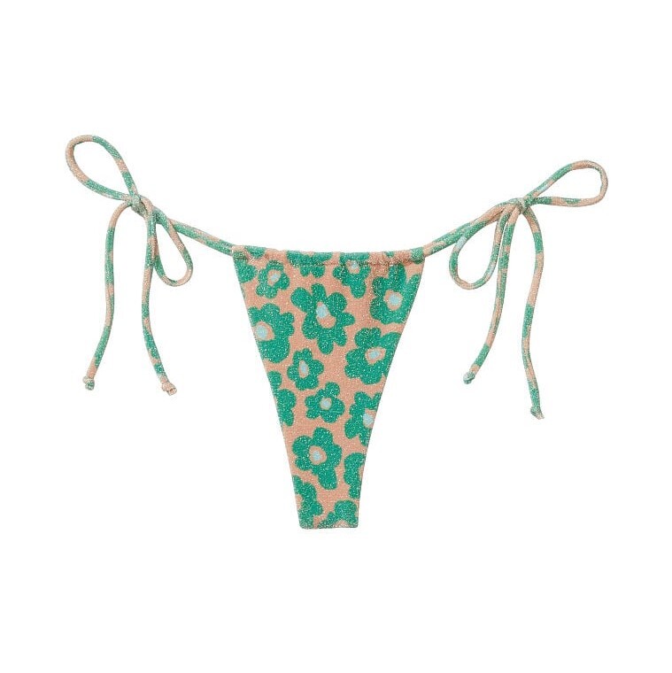 

Низ купальника For Love & Lemons Yola Cheeky Thong, зеленый