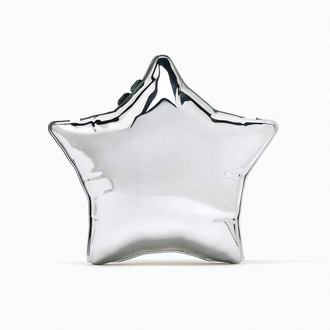 Сумка Zara Star Minaudière, серебряный