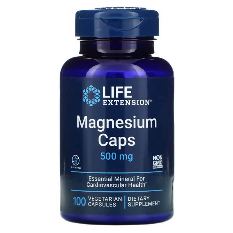 Магниевые капсулы Life Extension 500 мг, 100 капсул магниевые капсулы life extension 500 мг 100 капсул